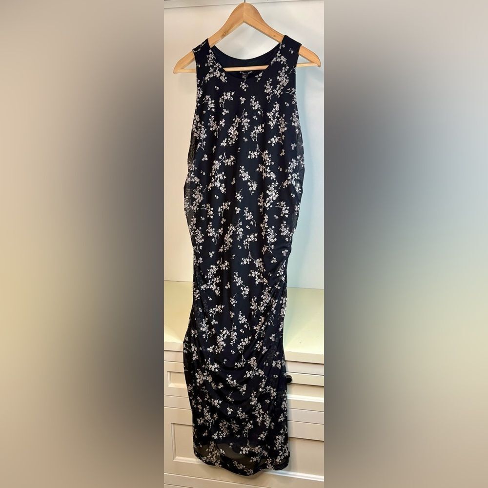 NWT 41 Hawthorn Black and White Halter Maxi Dress 1x - Picture 2 of 5